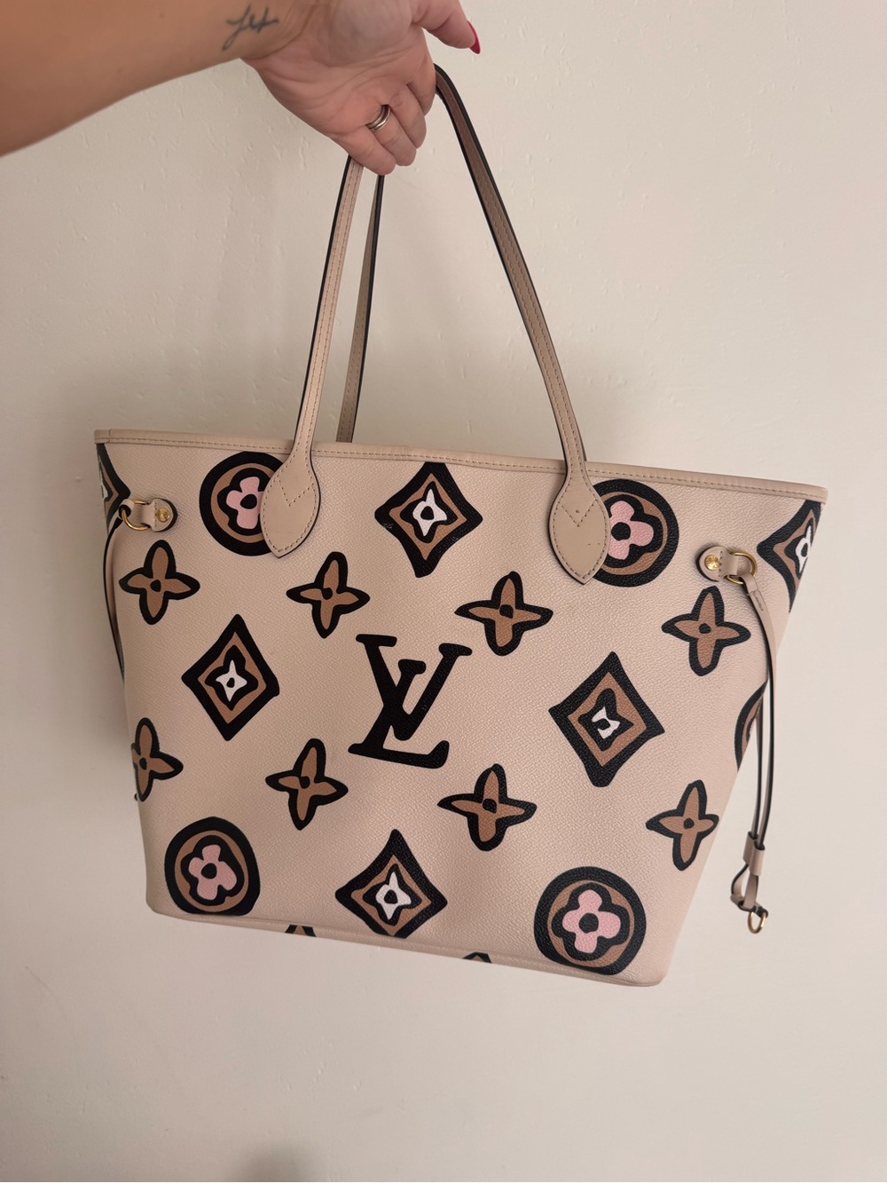 Louis Vuitton neverfull mm wild at heart Monogram Tote with pouch - Picture 4 of 6
